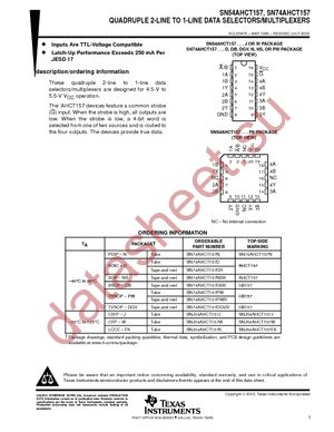 SN74AHCT157PWRE4 datasheet  